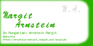 margit arnstein business card